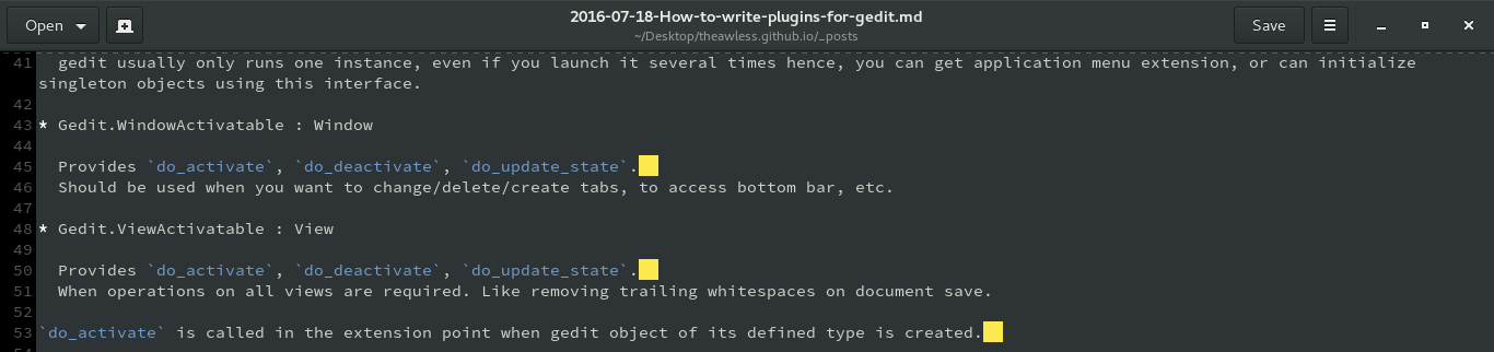 How to write plugins for gedit